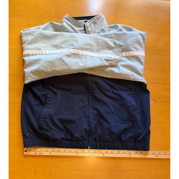 Vintage Reebok Mens Color Block Track Jacket Zip Up Athletic Outerwear Blue Grey - Picture 4 of 9